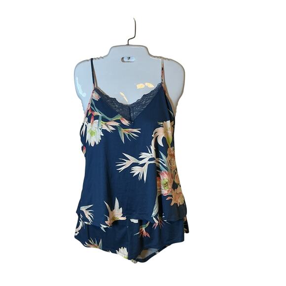 Floral by Flora Nikrooz Cami Short & Robe Floral 3 Pc Pajama Set Medium NWOT - Picture 4 of 16